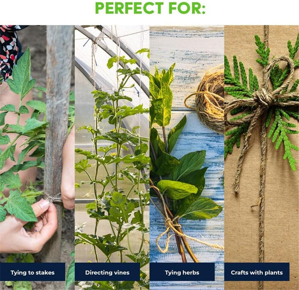 Leona Co Natural Jute Twine Gift Wrapping String DIY Rope Garden Twine Cord for Arts Crafts and Gardening Applications (1) image number 2