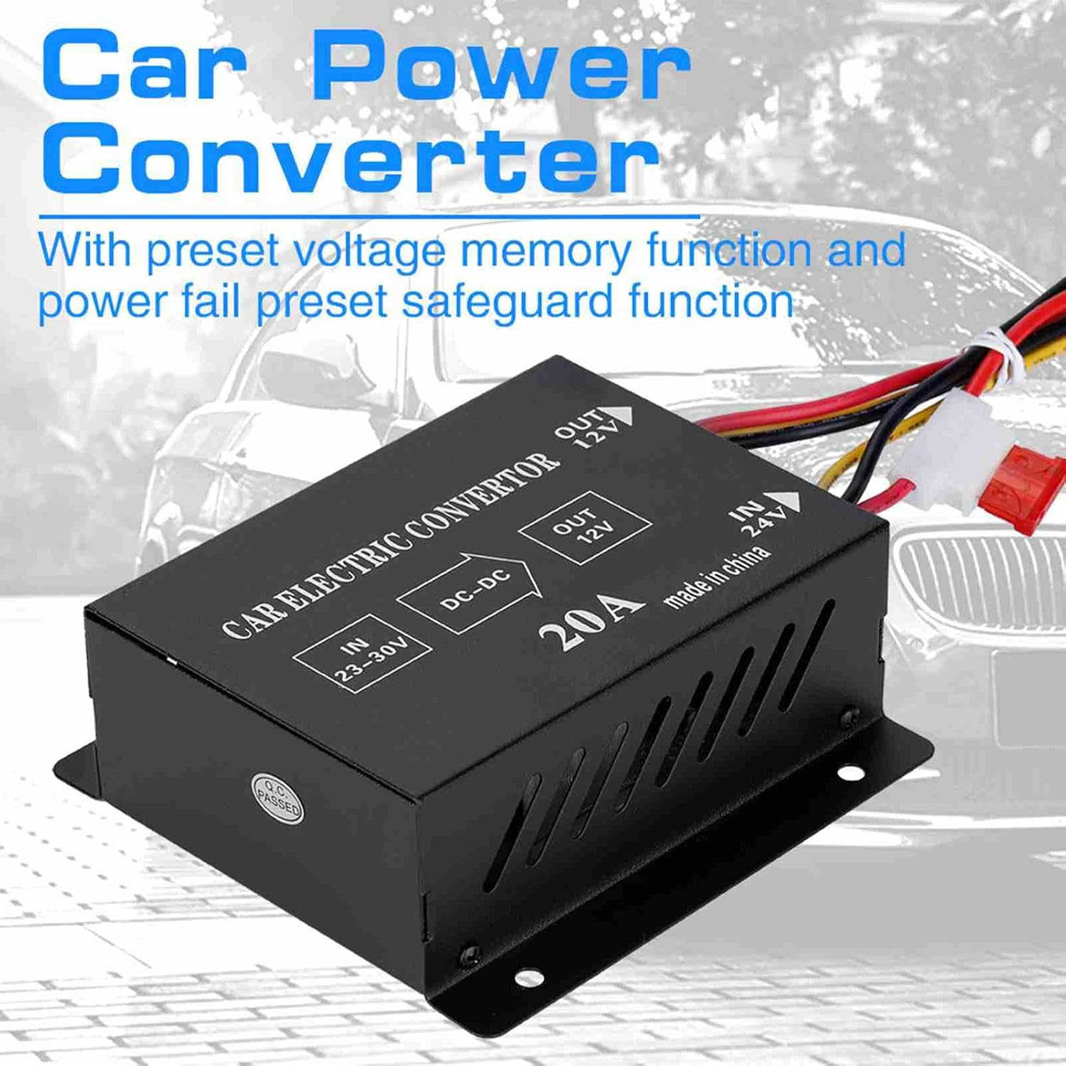 DC 24V 12V Power Converter Electric Inverter Voltage Reducer for Car Truck Electrical System (24V to 12V/20A/240W) image number 5