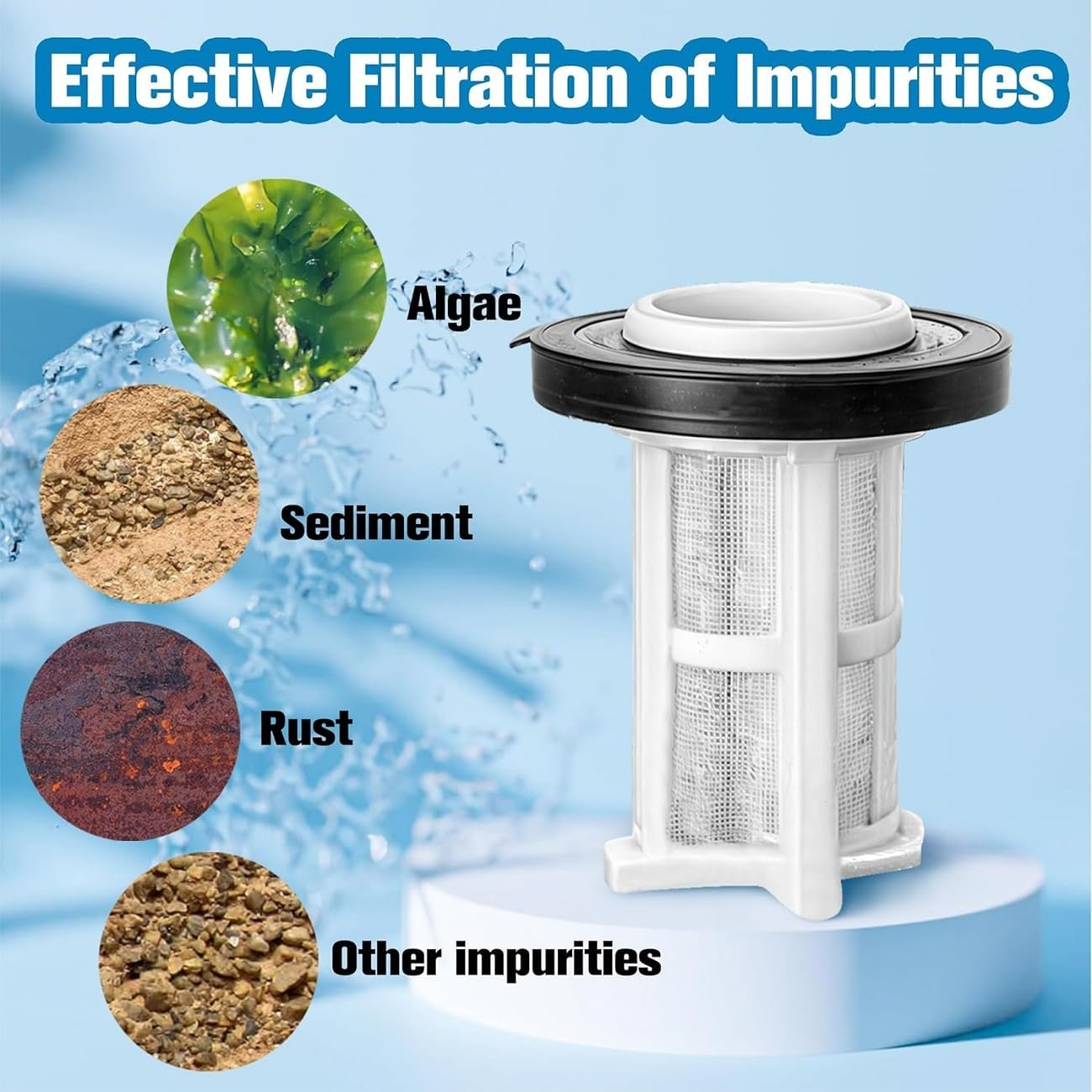 WADY 5Pcs Pressure Washer Plastic Pressure Washer Inlet Water Filter,3/4 Inch Anti- Clog Replacement Adapter for Garden Hose Connectors, Water Inlet Filter Replacement T (Transparent) image number 5