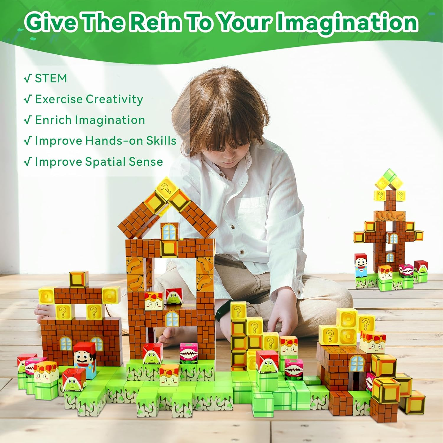 Building Blocks for Kids House Building Toy, Educational Construction Toys for Toddlers, Boys & Girls&hellip; image number 4