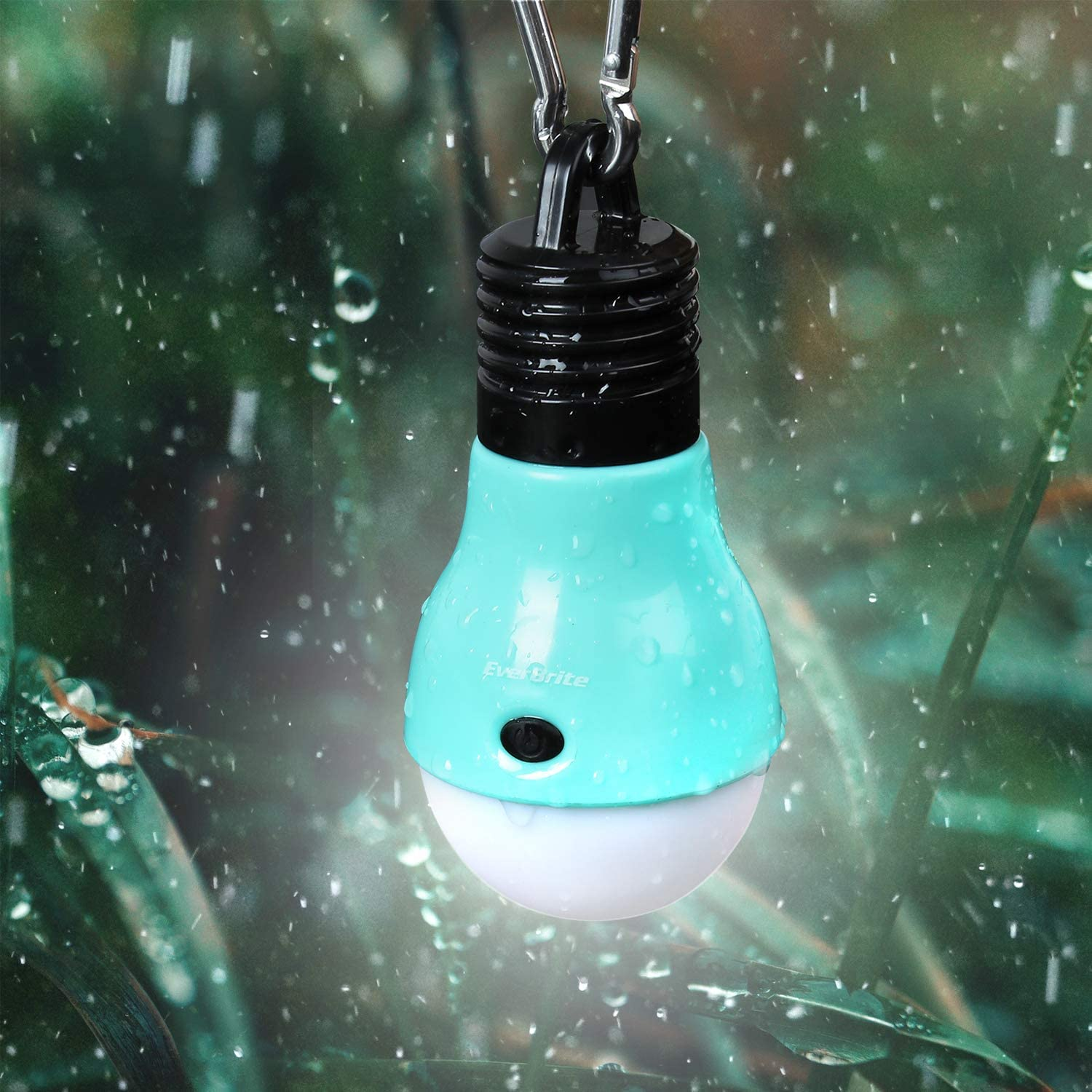 Everbrite Camping Lights 3-Pack Hanging Lantern LED Portable Bulb Tent Lamp High Low Strobe 3 Modes Battery Powered Assorted Colors for Camping, Reading, Emergency Battery Included image number 4