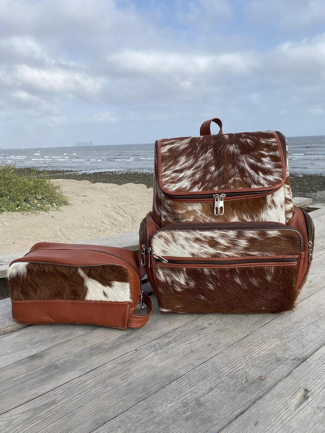 Clothing, Shoes & Accessories Luggage & Travel Gear Business & Laptop Bags Laptop Bags Laptop Backpacks Cowhide Bag image number 5