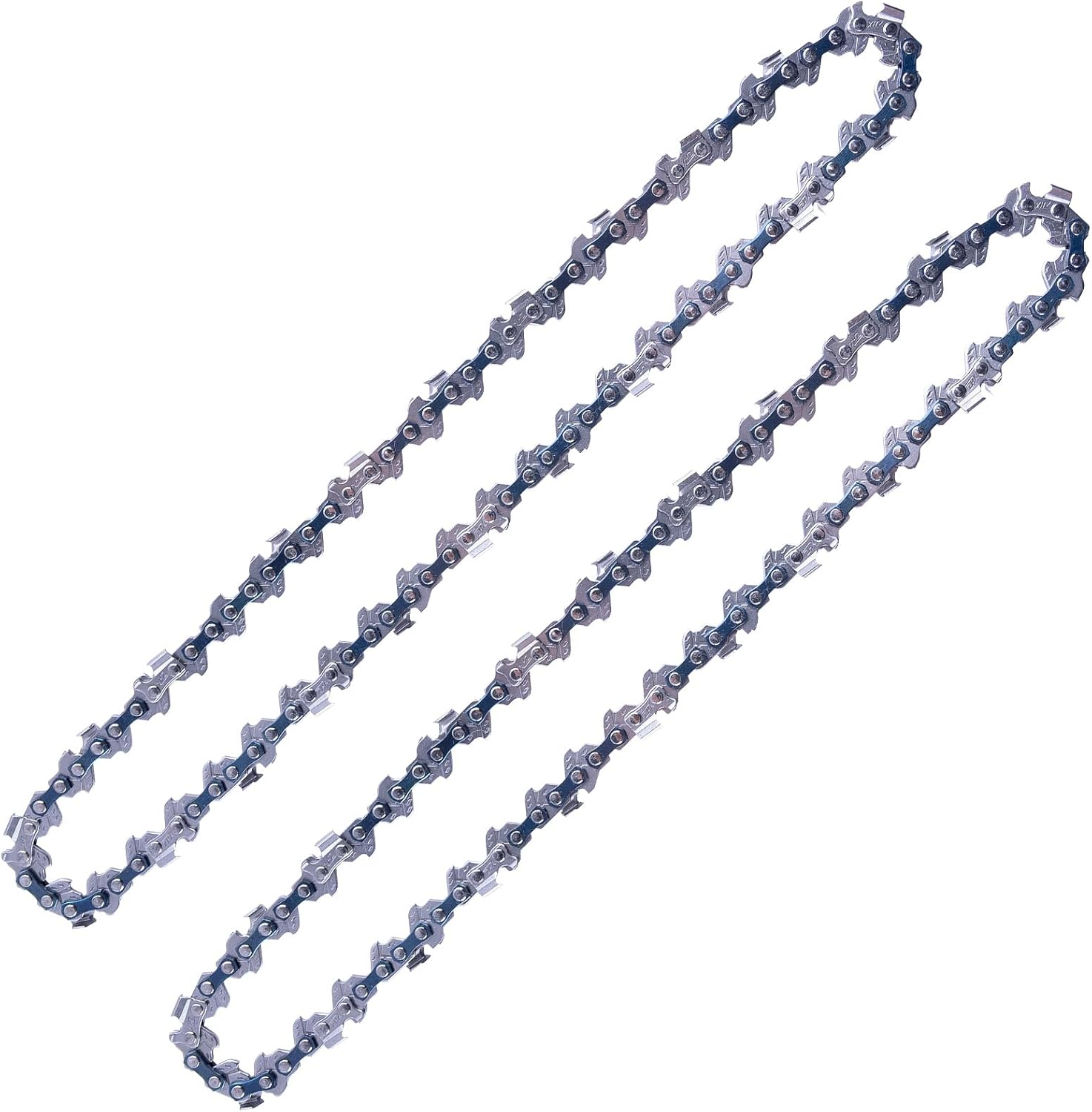 8 Inch Chainsaw Chain Replacement, 45 Drive Links .043" Gauge 1/4" LP Pitch Low-Kickback Fits Prunarbo PR-E8 8Inch Mini Electric Hand Saw Cordless for Wood Cutting Trimming Gardening Tool (Chain-2Pcs) image number 2