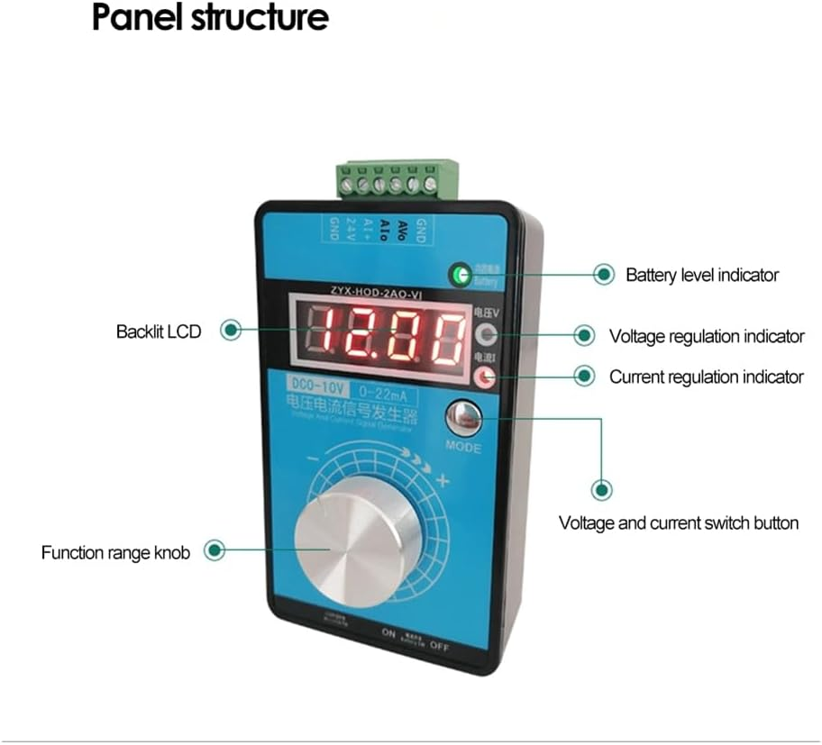 Aribrnten 0-5V-10V 0-20MA/4-20MA Signal Generator Adjustable Current Voltage Analog Signal Sources Output 24V(With Battery) image number 6