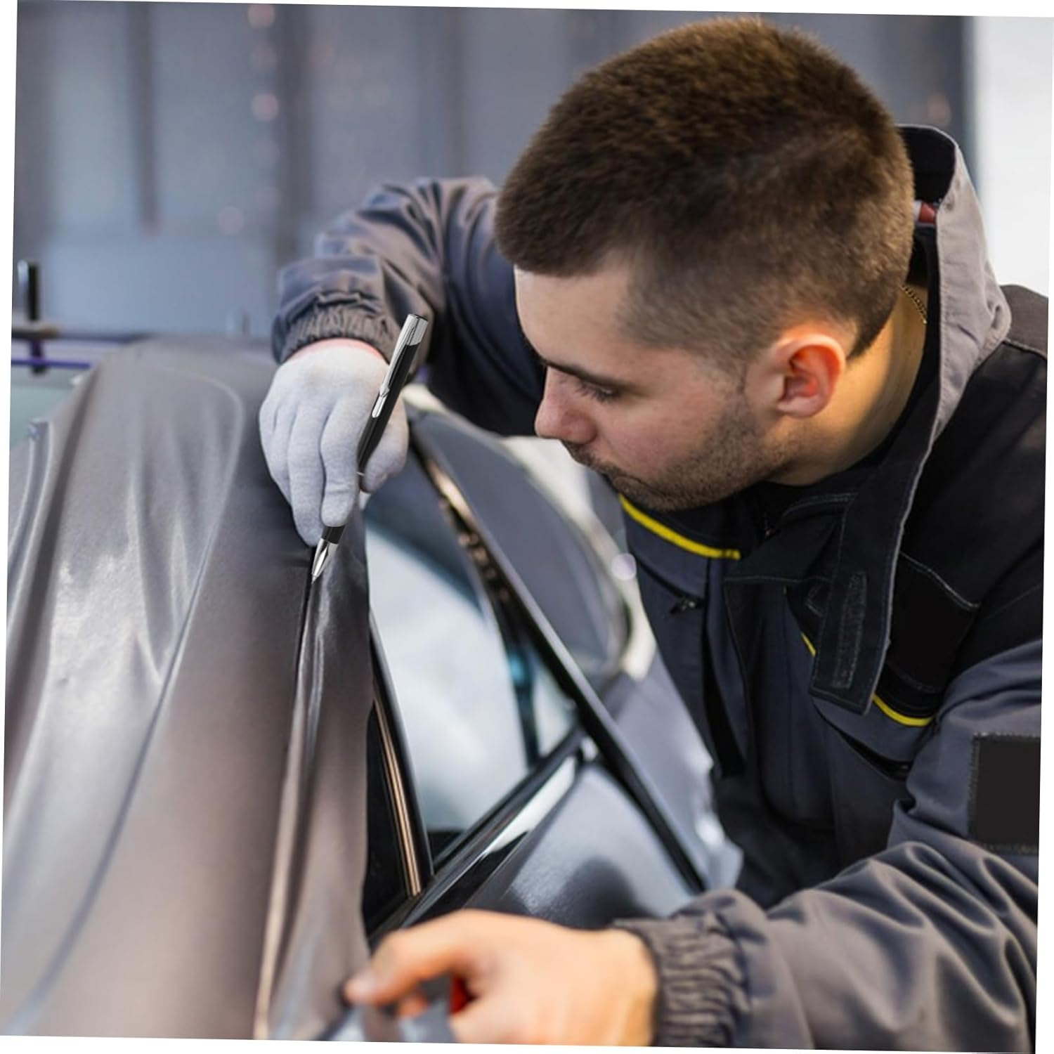 FUNOMOCYA Vinyl Weeding Tool Set Precision Pin Pen Comfortable Grip Craft Vinyl Weeder for Automotive Wraps and Wall Decals Includes Refills for Accurate Air Release Design for Use