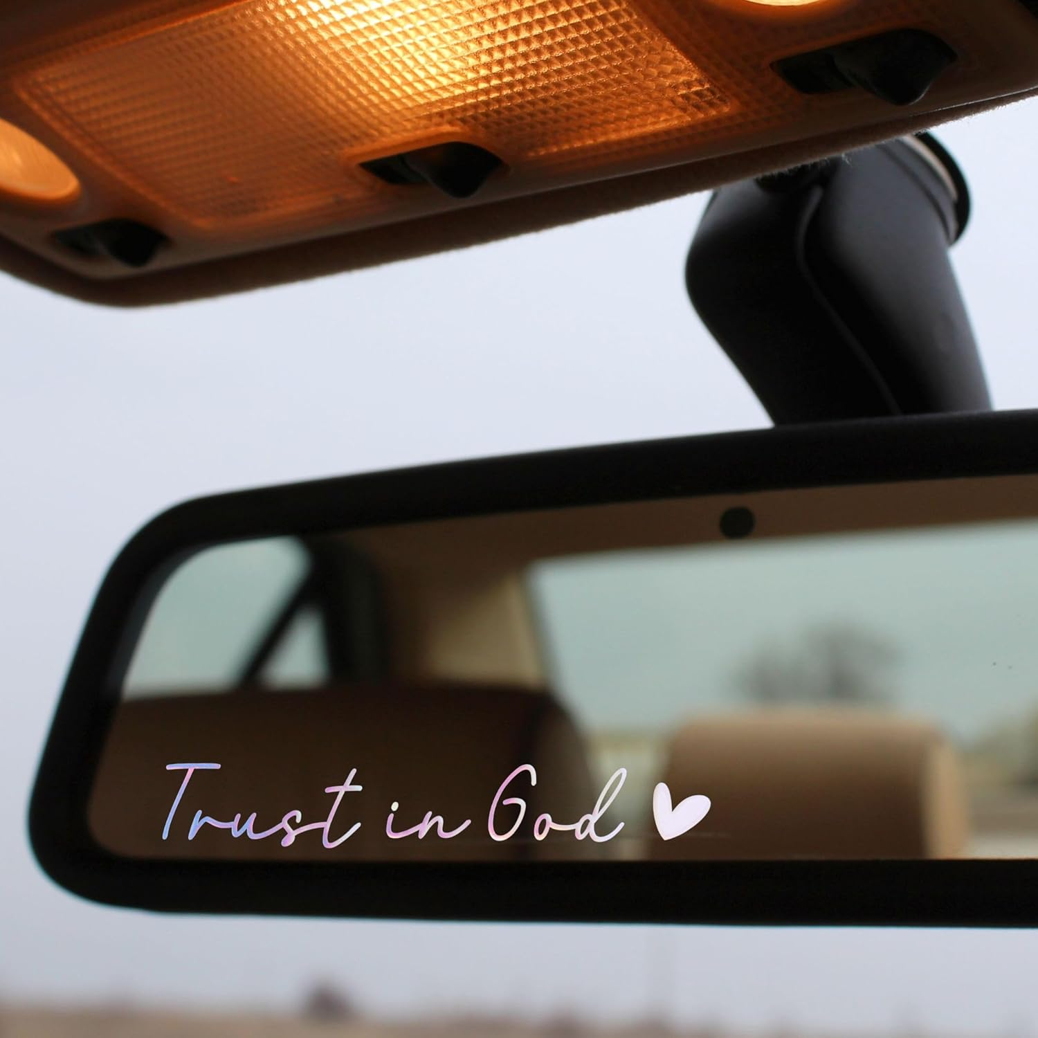MOTOFITOOL 4X Trust in God Rearview Mirror Sticker, Inspirational Mirror Decals, Christian Car Decals for Women, Cute Car Accessories, Rear View Mirror Sticker, Vinyl Car Vanity Mirror Stickers image number 5