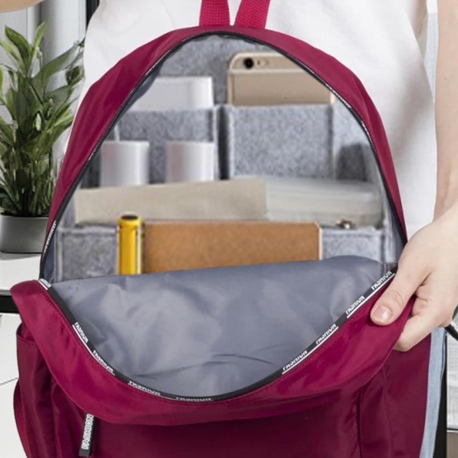 Backpack Organizer Insert, Backpack Organizer - Backpack Insert Wallet Organizer, Travel Backpack Organizer Liner with Multi Pockets for Rucksack Shoulder Bag - B image number 5