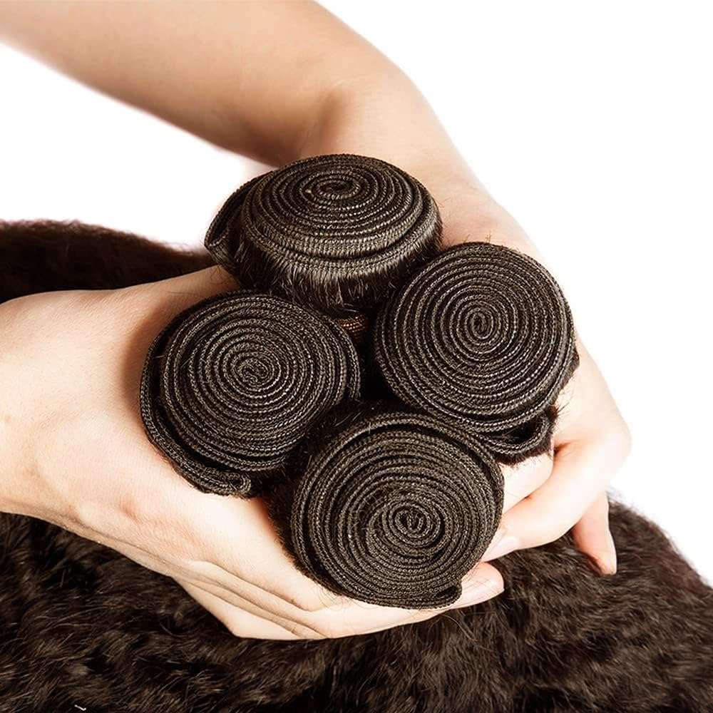 4 Colors Human Hair Bundles Light Brown Human Hair Bundles Dark Brown Yaki Human Hair Bundles 3 Bundles 20 20 20 Inch Same Length 3 Bundles