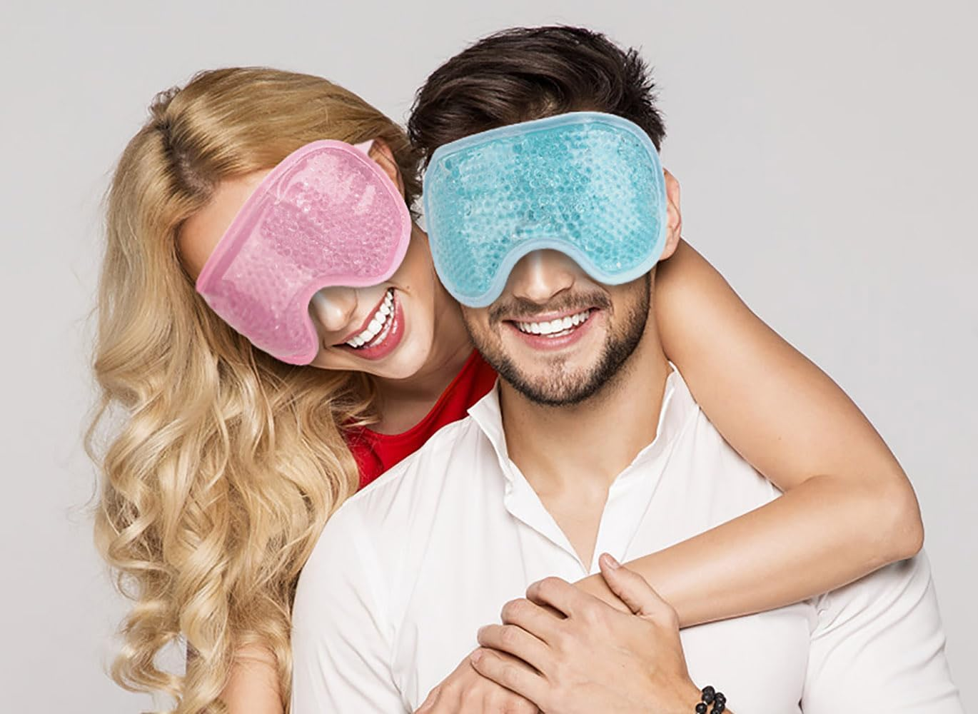 Heatunk Soothing Light Blue Cooling Eye Mask | Reusable Hot/Cold Gel Therapy | Relief for Puffy Eyes, Migraines, Headaches & Dark Circles image number 6