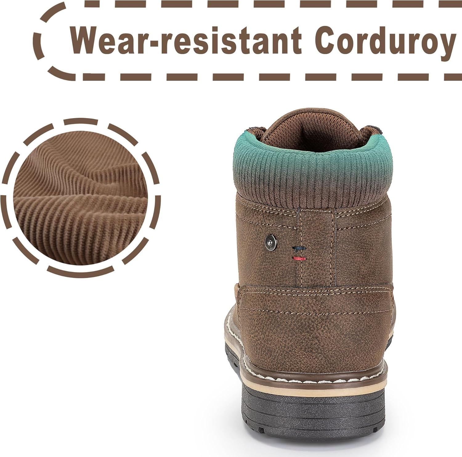 Cc-Los Men'S Hiking Boots Casual Chukka Boots Water-Resistant Work Ankle Boots for Men Size 8-14 image number 5