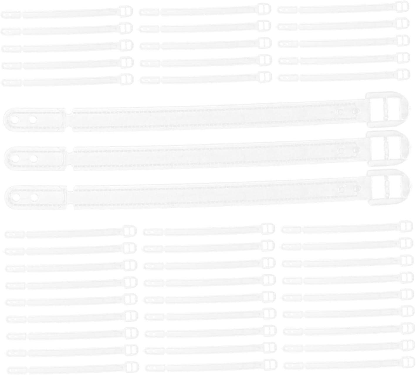 Beaupretty 100Pcs Plastic Luggage Tag Sling Loop Strap for Identification Cards Luggage Tags Holder Travel Suitcase Accessory image number 6