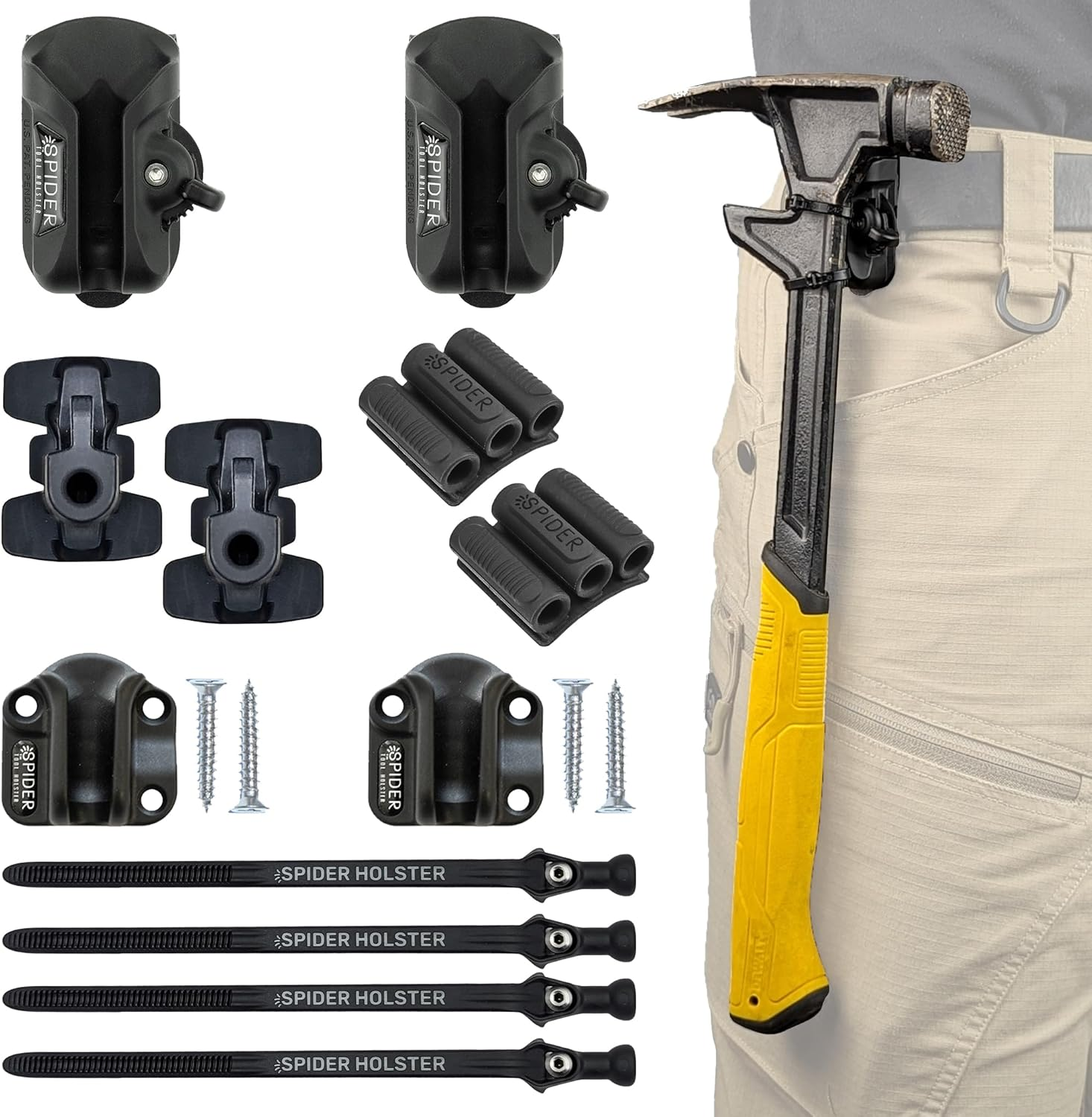 SPIDER Tool Holster Pro Tool Kit - 12 Piece Kit for Storing and Organizing Tools image number 6