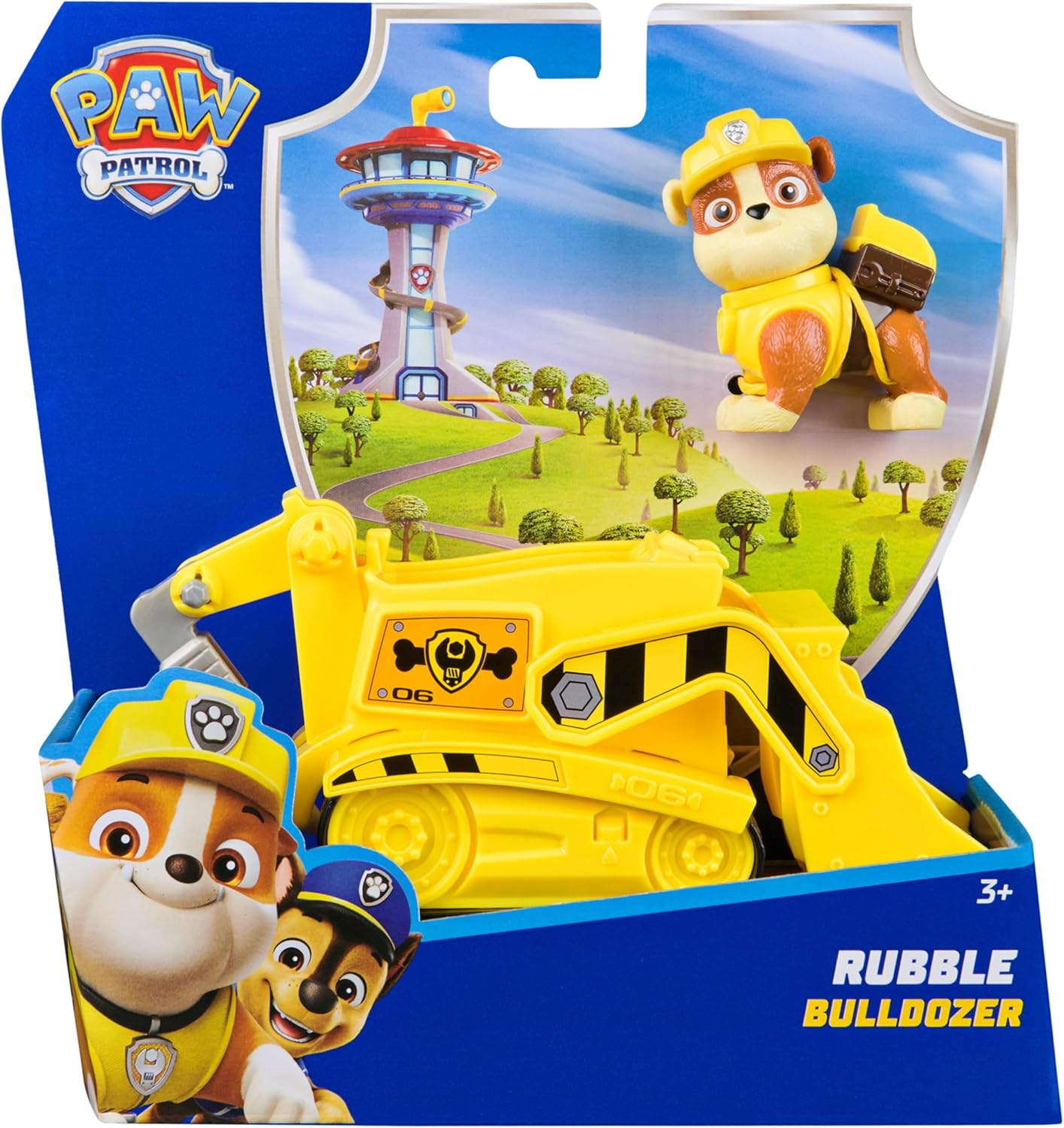 PAW Patrol, Rubble&rsquo;S Bulldozer Toy Truck with Collectible Action Figure, Sustainably Minded Kids Toys for Boys & Girls Ages 3 and Up image number 3