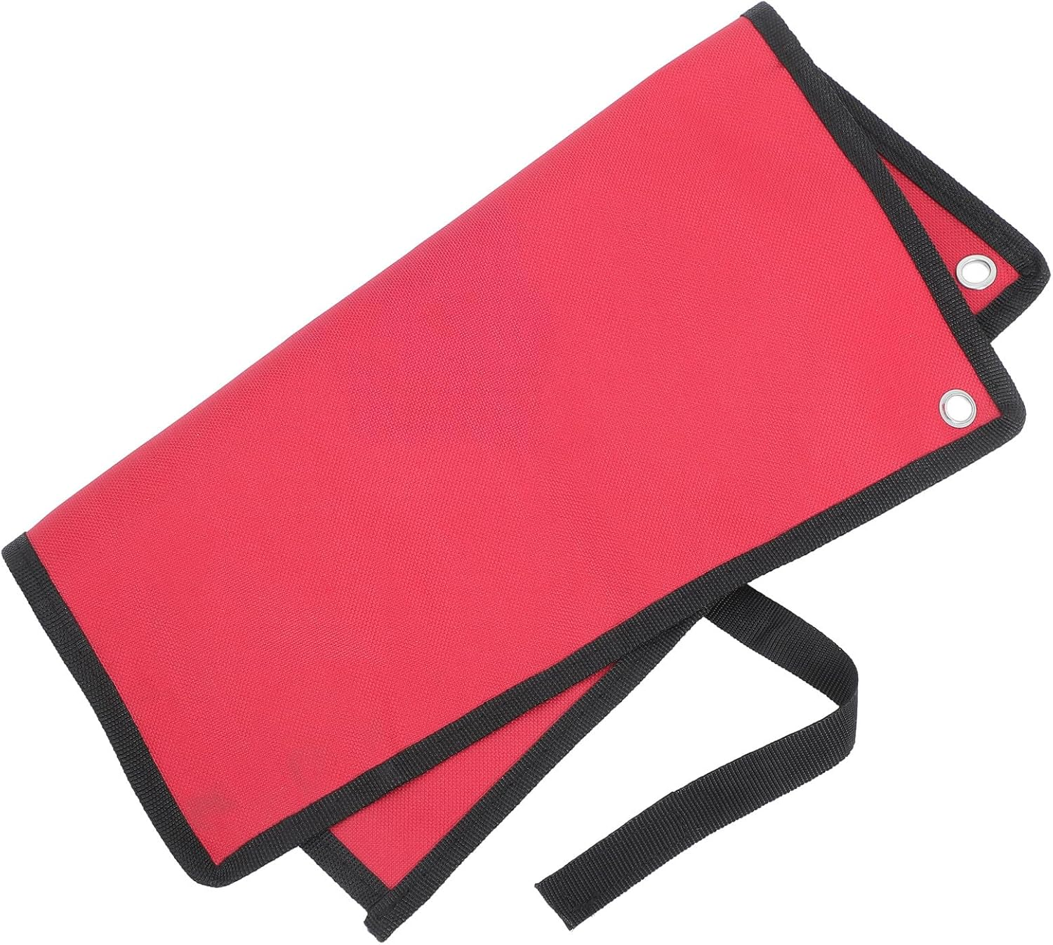 MALUGOGO Canvas Tool Roll Bag with 10 Red Pockets Oxford Cloth Wrench Organizer Pouch for Portable Tool Storage and Spanner Holder for Travel and Workshop Use image number 2