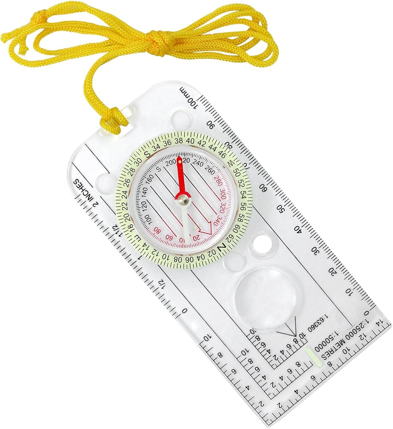 Orienteering Compass Outdoor Camping Compass - Hiking Backpacking Compass Advanced Scout Compass Navigation Boy Scout Kids Compasses for Map Reading Baseplate Compass Survival image number 5