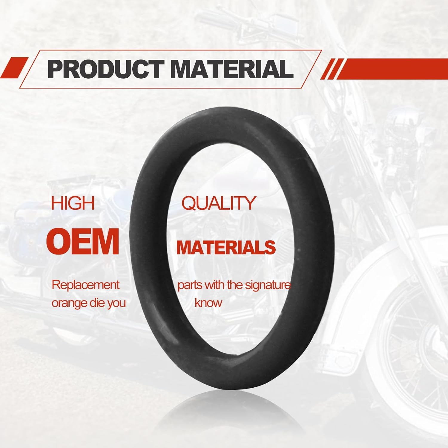 50 Pack Oil Drain Plug O-Ring #11105, Motorcycle Drain Plug O-Rings Replacement, Nitrile Rubber O Ring Gasket Ring Compatible with Harley Davidson(Black) image number 2