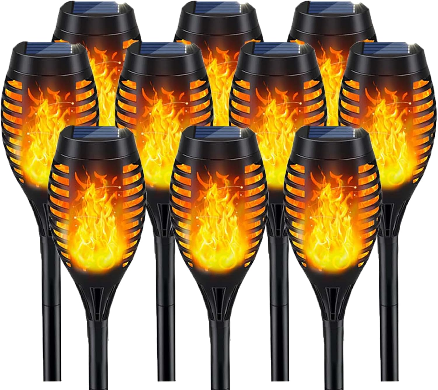 4Pack Solar Lights Outdoor, Solar Mini Torch Light for Garden Decor, Solar Garden Lights, Waterproof Solar Powered Outdoor Lights, Flame Torches for outside Patio Pathway Yard Decorations