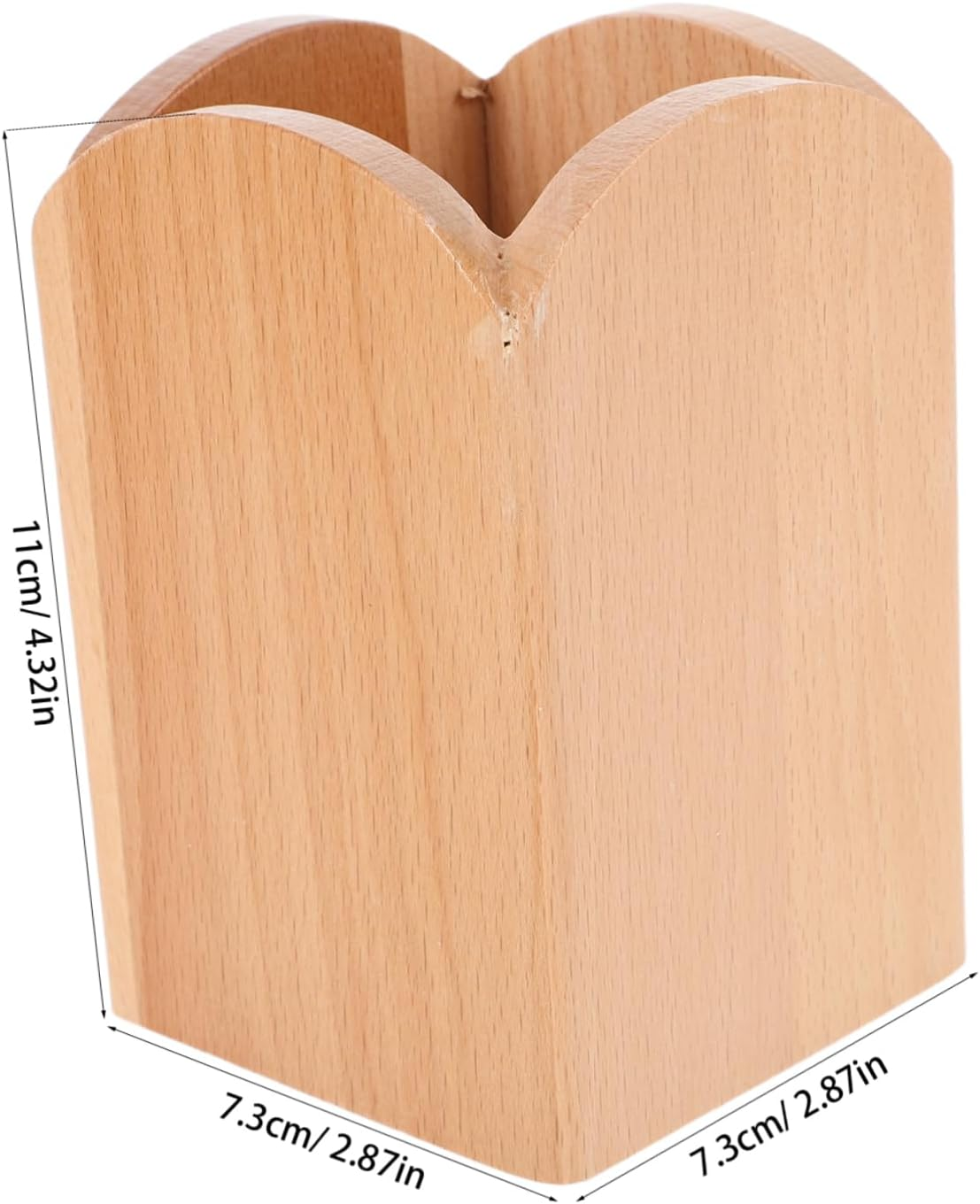 Creative Square Pen Holder Sturdy Beechwood Desk Organizer for Home Office School Versatile Storage for Pencils Brushes Stationery Supplies Modern Aesthetic Design image number 6