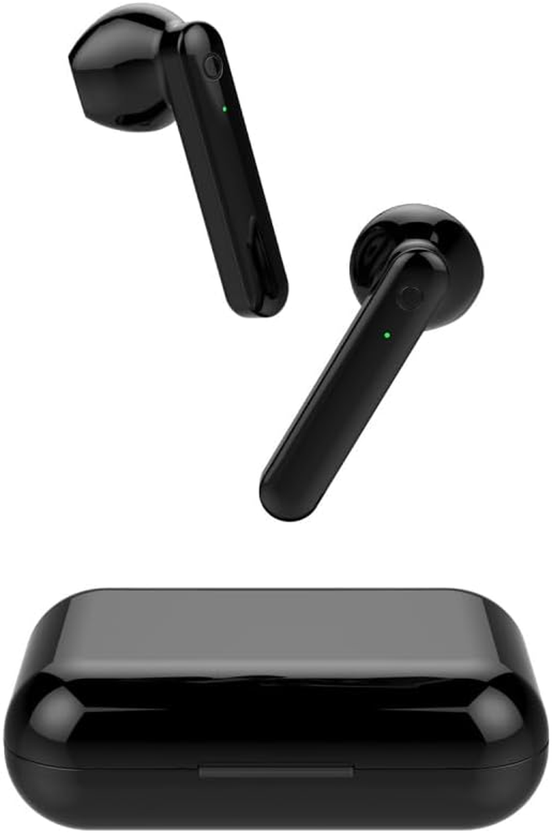 FOREVER TWE-110 EARP Bluetooth Headphones with Charging Bag, TWS Touch Control, Integrated Microphone, In-Ear Earphones, Wireless Headset with Power Bank (Black) image number 4