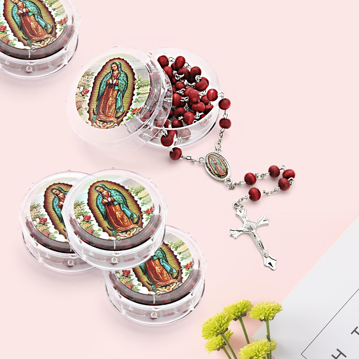 Brilucky Rosary Beads Bulk for Baptism Favors