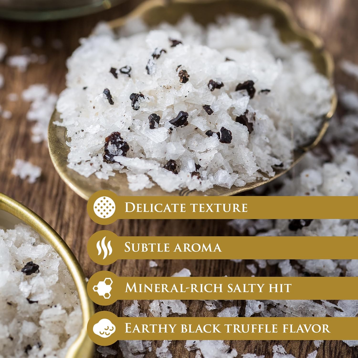 Trufflehunter - Flaked Black Truffle Cornish Sea Salt - Sea Salt Seasoning - 140G image number 1