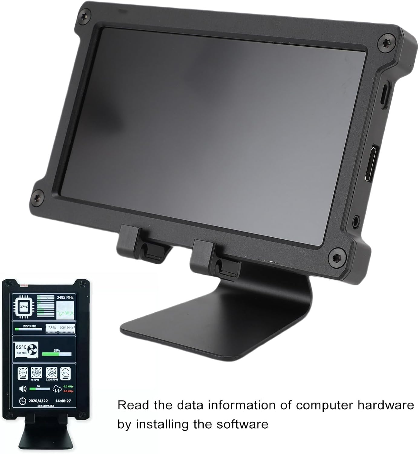 7 Inch HDMI Monitor, 1024X600 LCD Display with 360 Degree Rotation Stand, Second Screen for Gaming, Working, Box, Switch, Laptop, PC image number 3