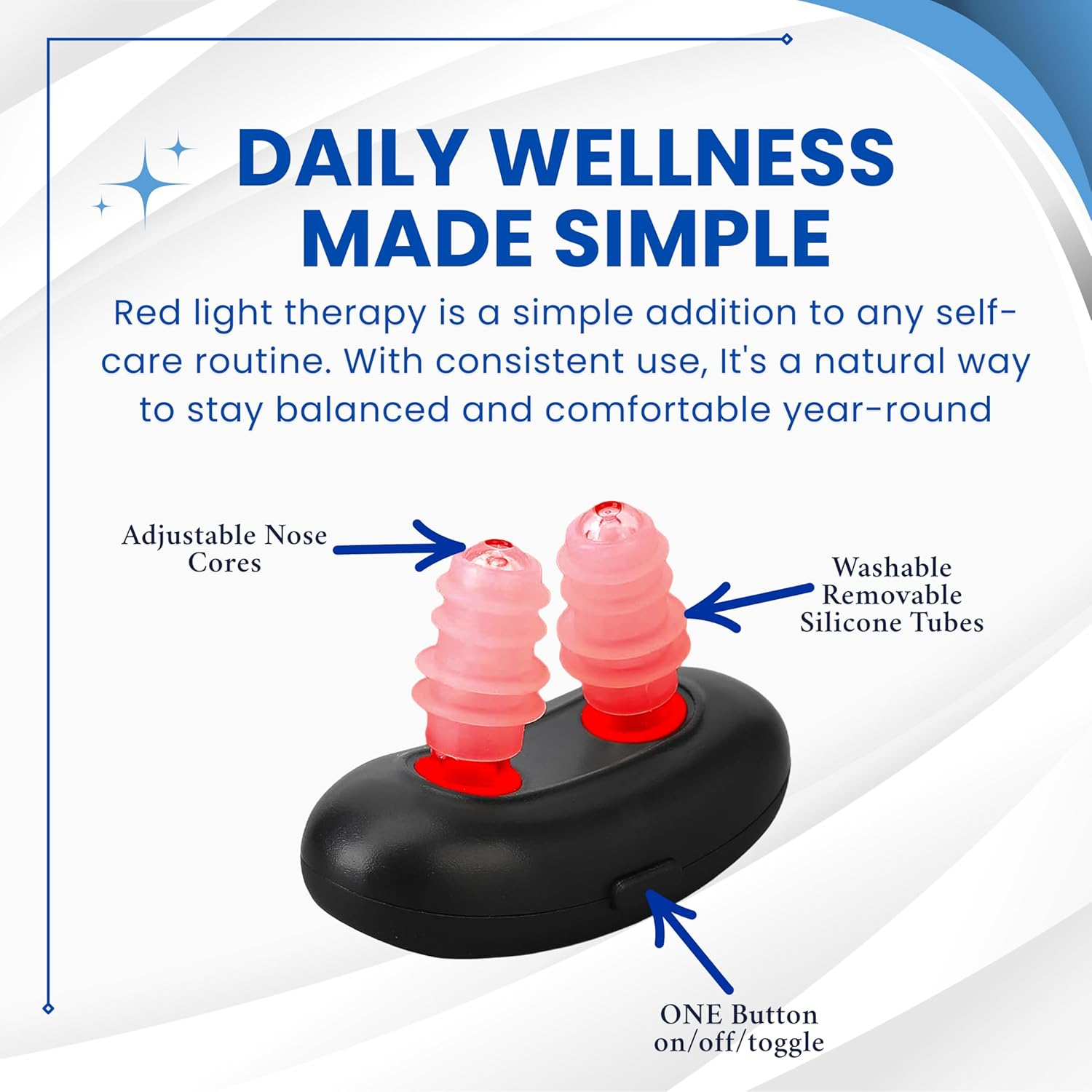 Red Light Nasal Therapy Device &ndash; No More Colds Red Light Therapy for Nose Soothing Relief, Comfort & Easy Use Portable Nose Therapy image number 1