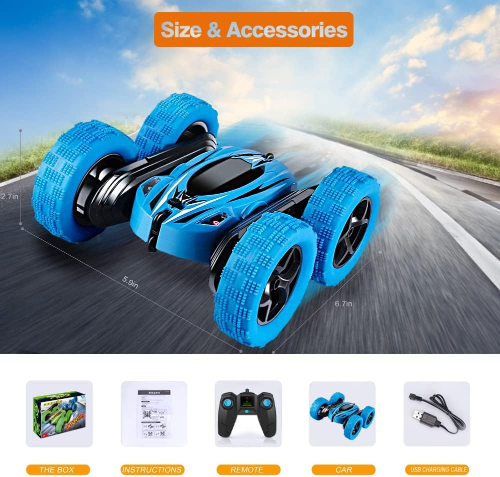 Remote Control Car RC Cars - Drift High Speed off Road Stunt Truck, Race Toy with 2 Rechargeable Batteries, 4 Wheel Drive, Cool Birthday Gifts for Boys Ages 6+ Year Old Kids Toys image number 1