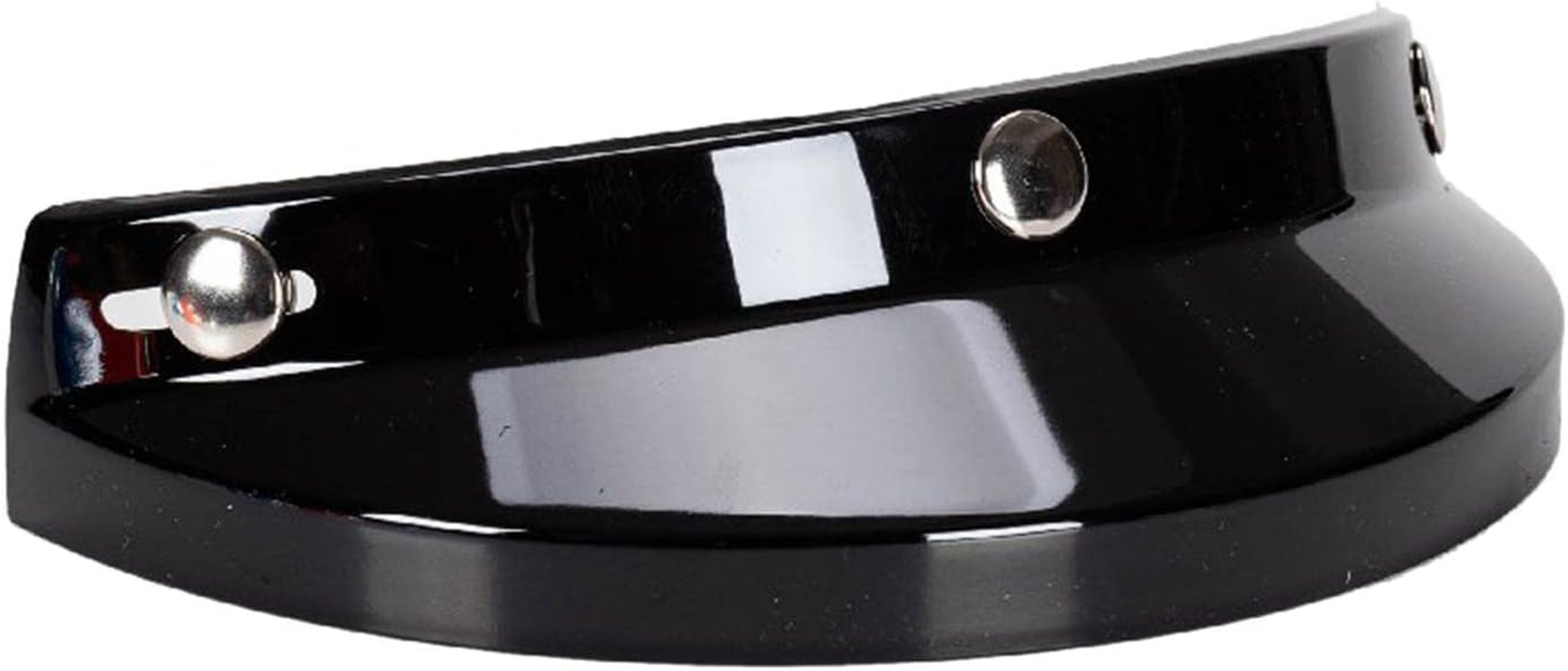 Generic Retro Helmet Visor, 3 Snap for 3/4 Helmets Accessories Parts Direct Replaces, Black image number 1