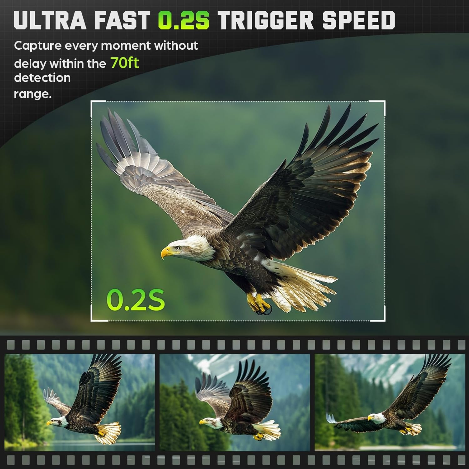 Trail Camera 4K 64MP, Wifi Game Camera with Night Vision, 32GB SD Card, Solar Power, 0.2S Trigger Speed, IP66 Waterproof image number 5