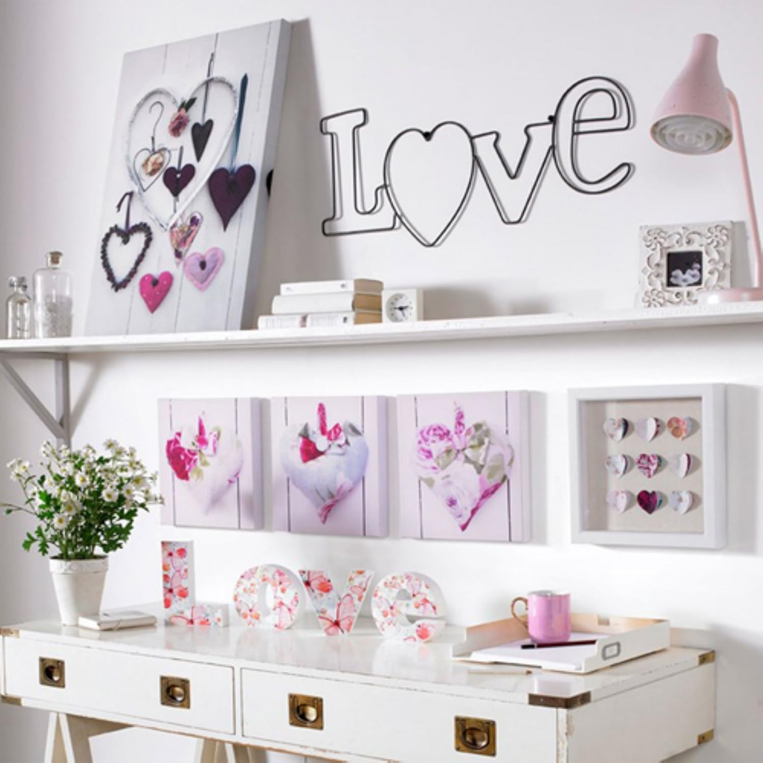 Graham & Brown 41-221 Bird on a Wire Metal Wall Art, Black, 5.00" X 23.00" image number 1