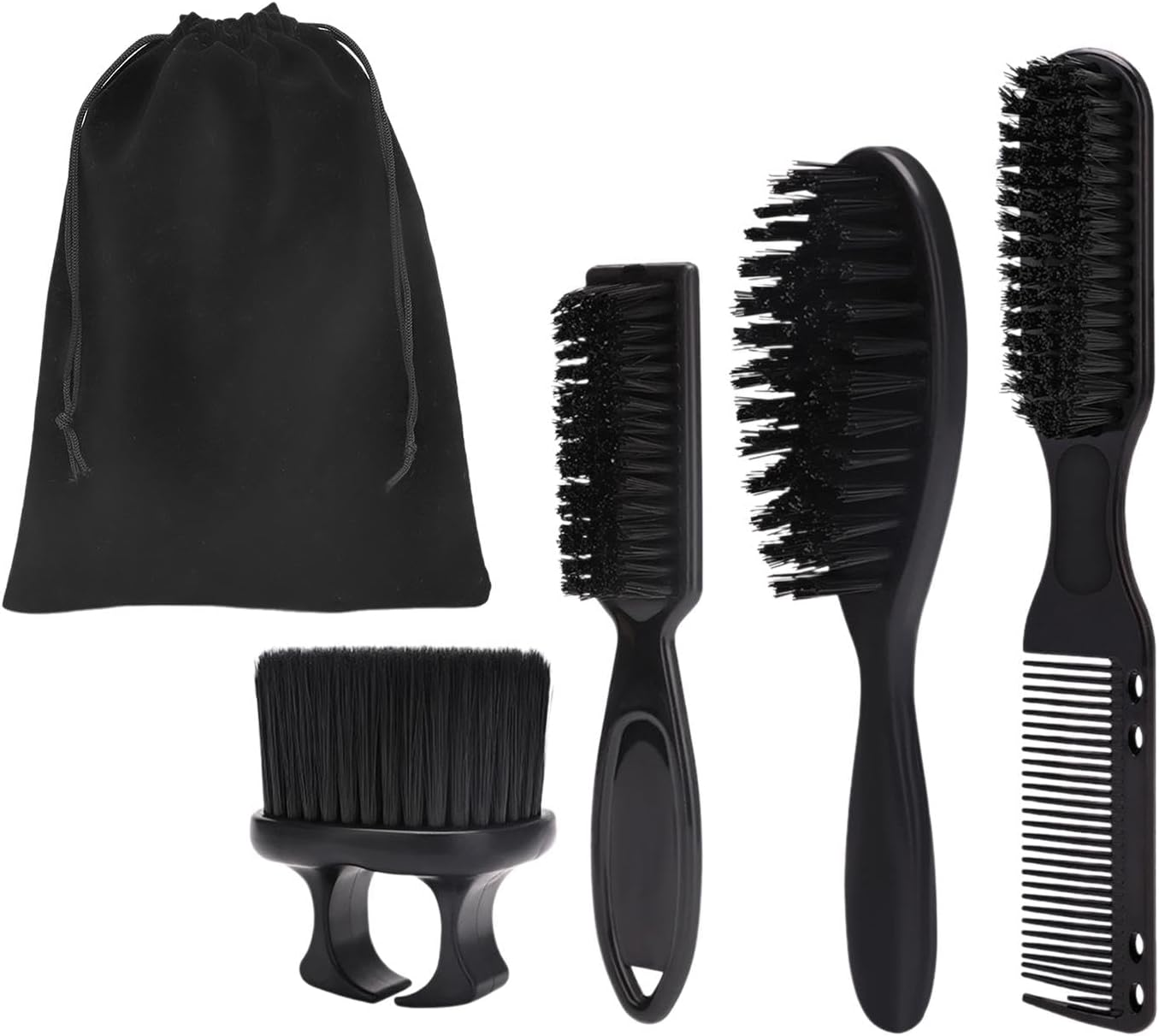 Eigell Barber Brush and Comb Set, Cleaning Hairbrush, Lightweight Professional for Salon Boyfriend Men, Normal Package