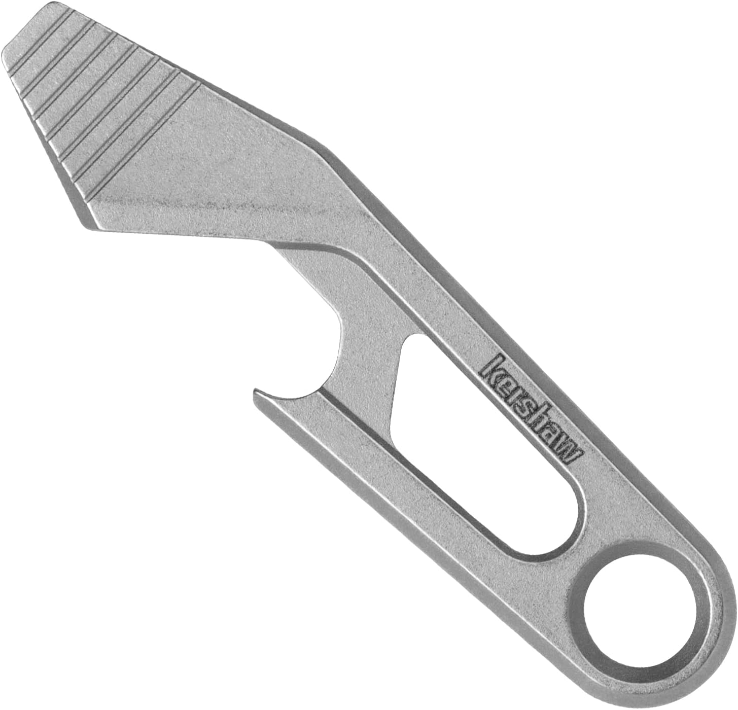 Kershaw Recap Keychain Bottle Opener, Gray Multi Tool with Bottle Opener, Pry Bar, and Flathead Screwdriver Tip, Fits Key Ring, Size of a House Key image number 4