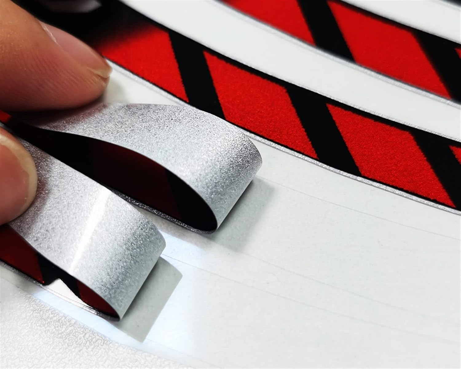 Stickers for Yamaha YZF R7 R7 2022 Motorcycle Tire Waterproof Wheel Logo Stickers Reflective Stripe Decals (Color : 3 Style Red) - 1 Style Red image number 7