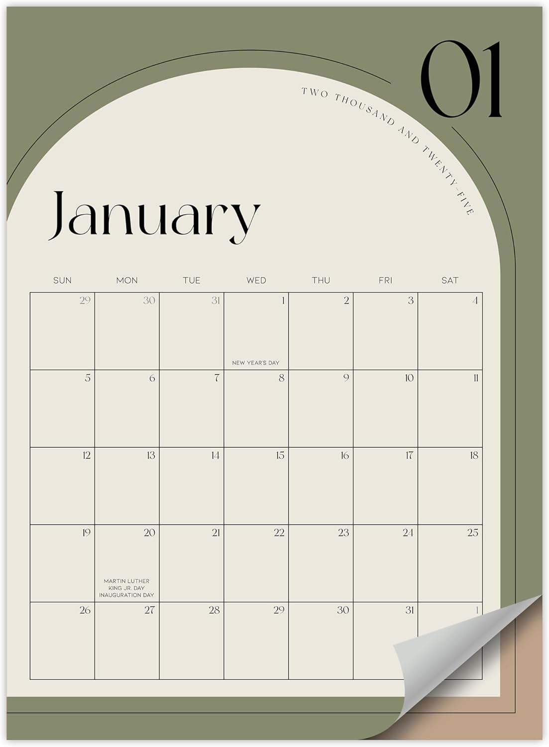 Aesthetic 2025 Magnetic Fridge Calendar - Runs until December 2025 - the Perfect Monthly Refrigerator Calendar with Minimal Designs for Easy Organizing image number 4