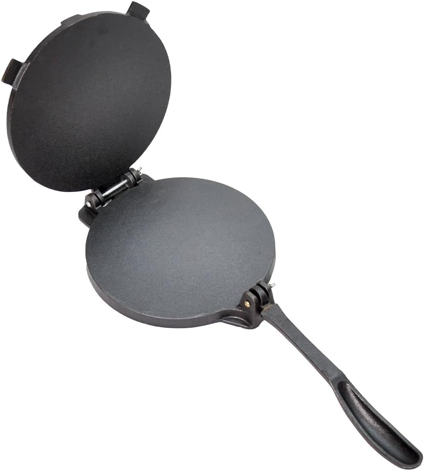 Alston 12 Inch Cast Iron Tortilla Press Heavy Duty Non-Stick Roti Maker Masa Flour Tortillas Dough Presser for Homemade Flatbreads Quesadilla Rotis Empanadas image number 2