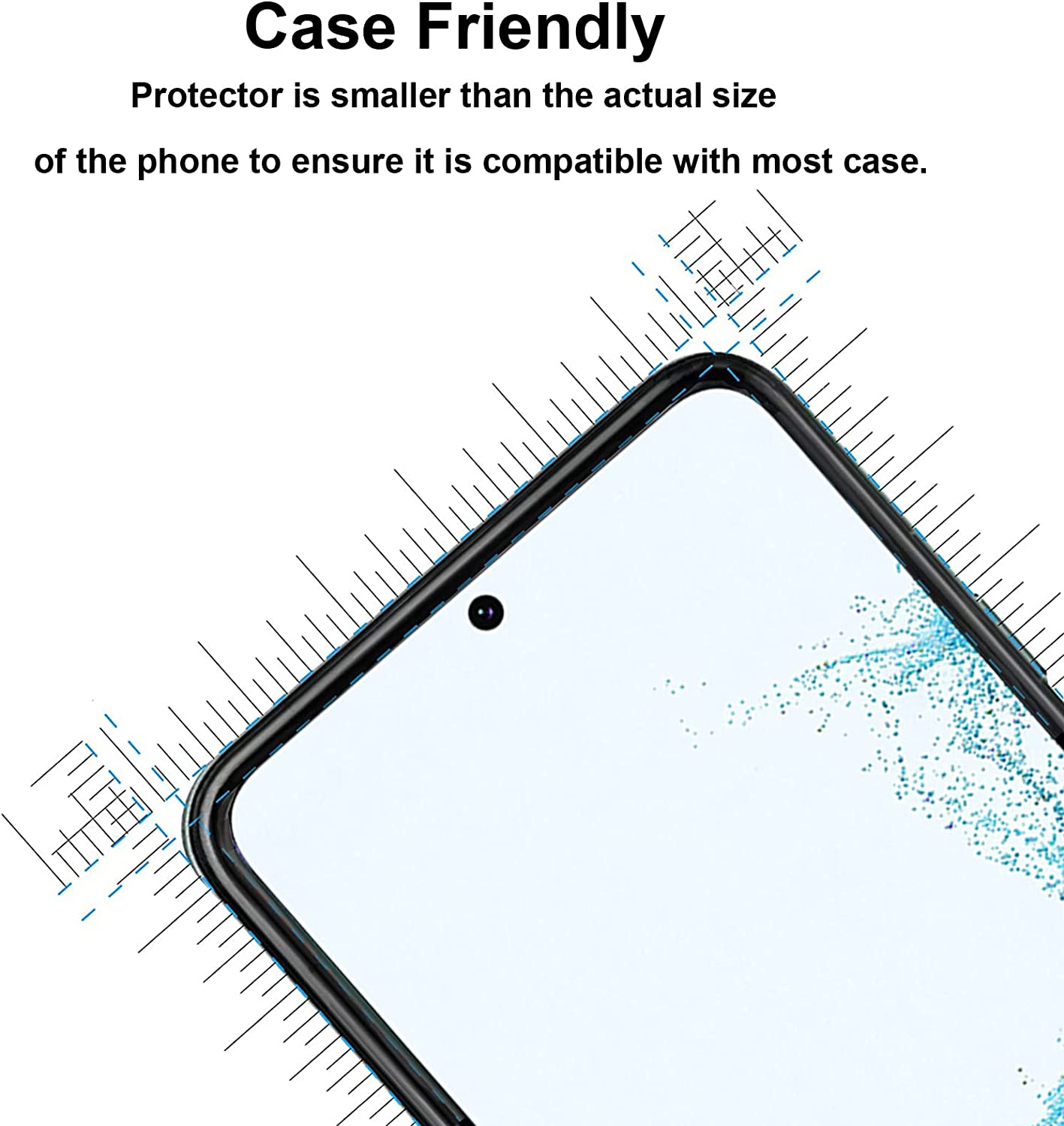 [2 Pack] for Samsung Galaxy S22 Screen Protector 9H Hardness Premium Tempered Shatterproof Glass Screen Protector Film for Samsung Galaxy S22 5G image number 3