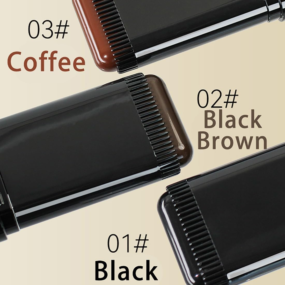 Carylook Hair Color Stick, Upgraded Waterproof and Sweat-Proof Hair Dye Stick, Portable Hair Color Touch-Up Stick with Comb, Quick and Easy Coverage (Black*1) (Black Brown*1) - Black Brown*1 image number 4