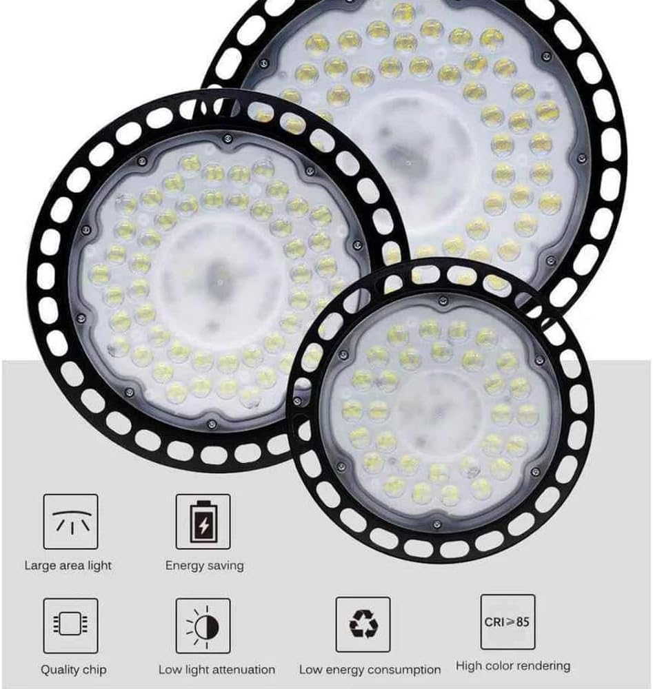 OZSTOCK 100/150/200W LED High Bay Light, Bright Industrial Lighting for Workshop Warehouse Gym Shed (200, Watts) image number 1