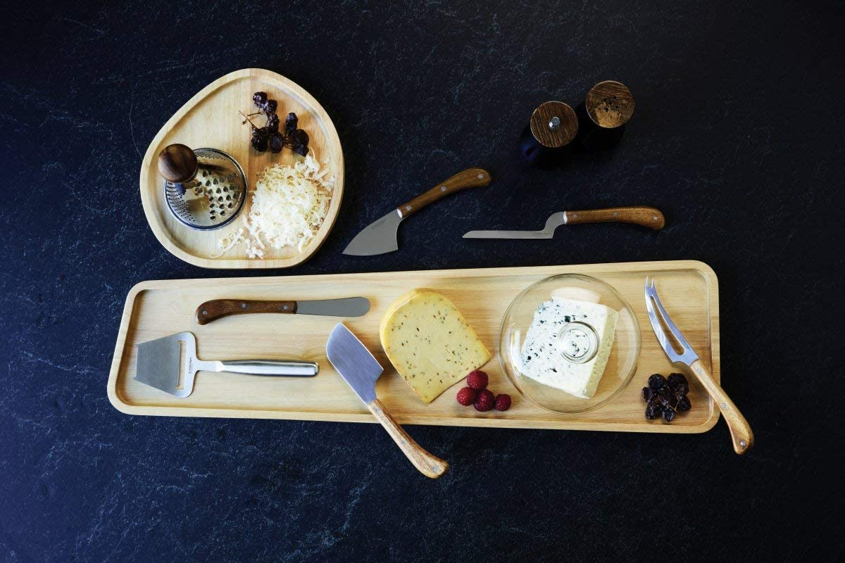 Stanley Rogers 50764 Pistol Grip Acacia Hard Cheese Knife, Cheese Slicer with Wooden Handle, Cheese Cutter with Sharp Blade (Colour: Brown, Silver) image number 1