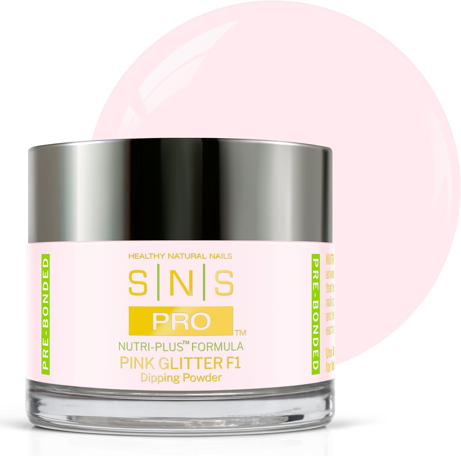 SNS Pink Glitter F1 Dipping Powder, Pink, 56 G image number 1