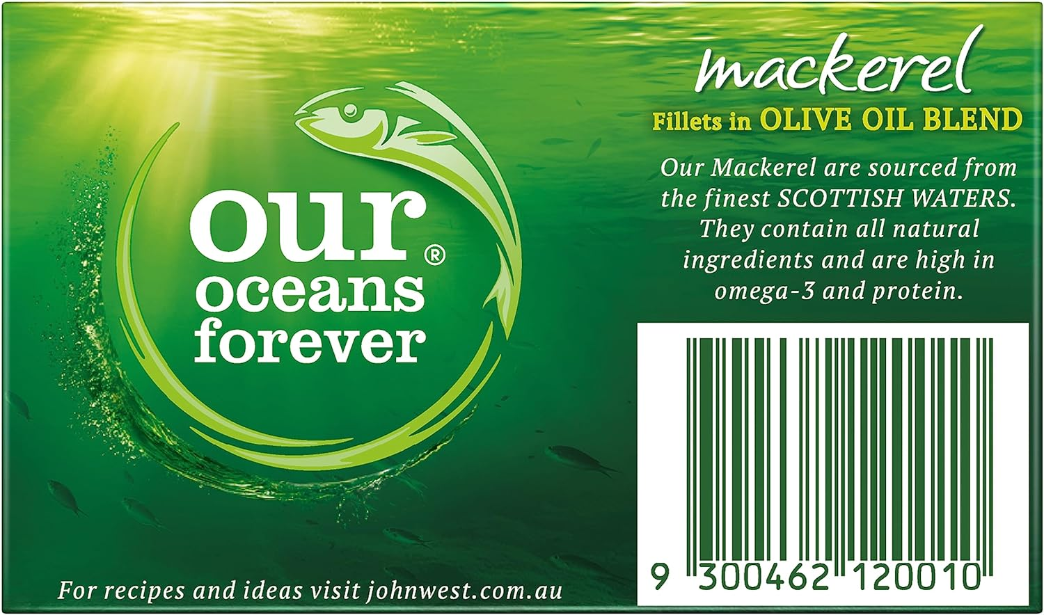 John West Wild Scottish Mackerel Fillets in Olive Oil Blend12 X 125 G image number 3
