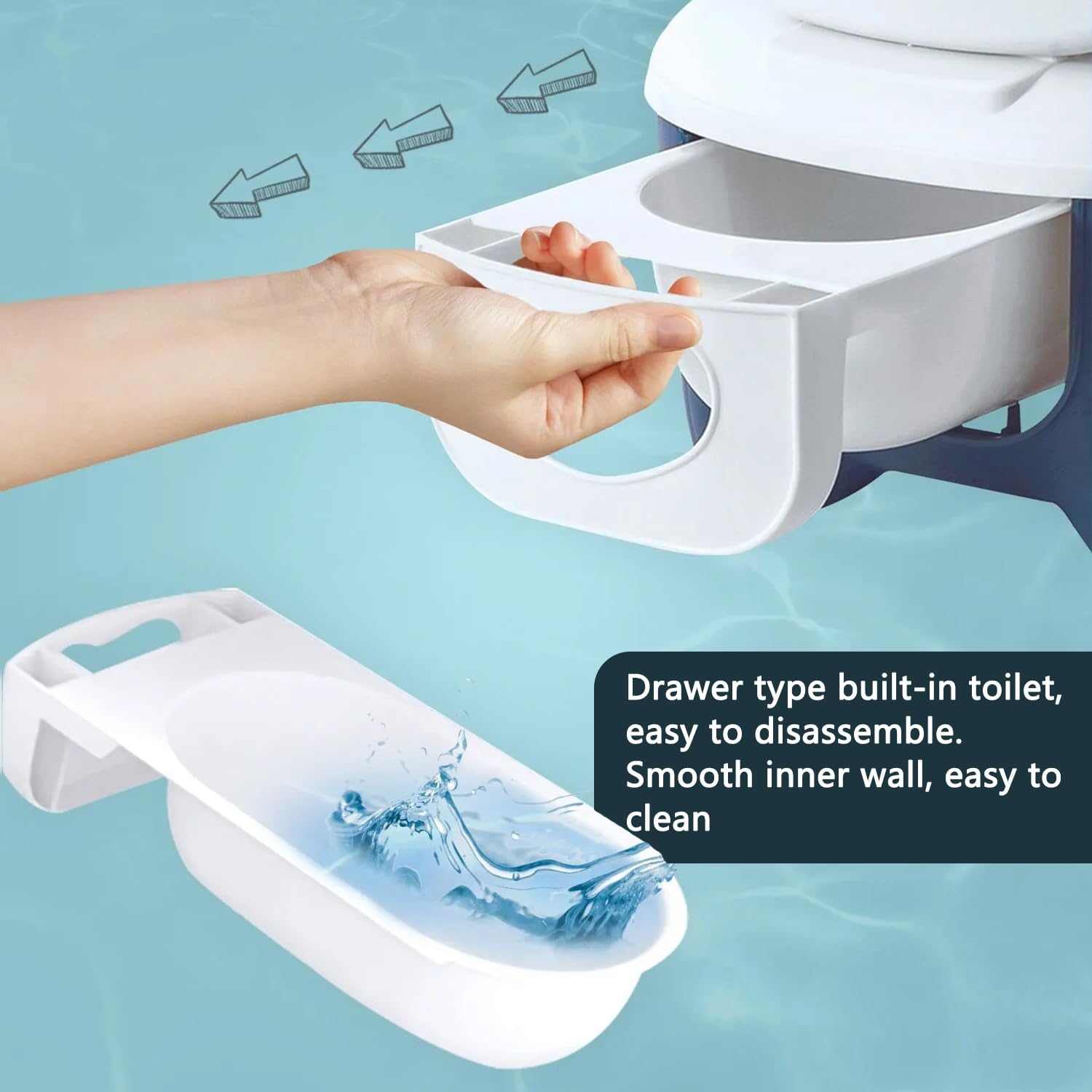 Potty Training Toilet Seat, Foldable Potty, Portable Potty Seat for Toddler in Travel & Indoor, Detachable Potty Chair for 1-12 Years image number 2