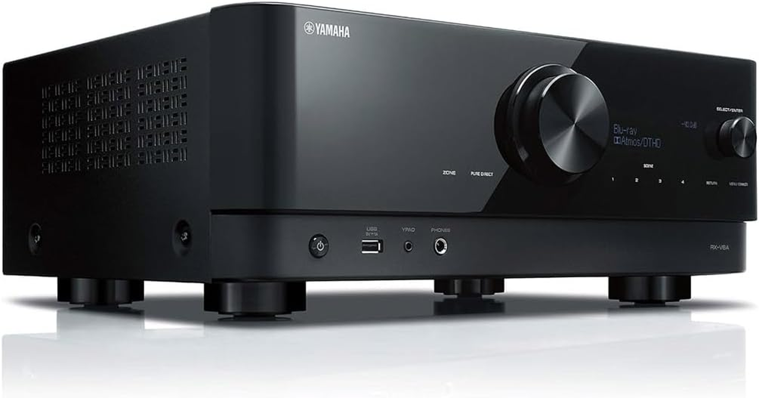 Yamaha RX-V6A 7.2-Channel AV Receiver with Wi-Fi, Bluetooth, Musiccast, DTS:X, Dolby Atmos with Height Virtualizer and Alexa Compatibility, Black image number 2
