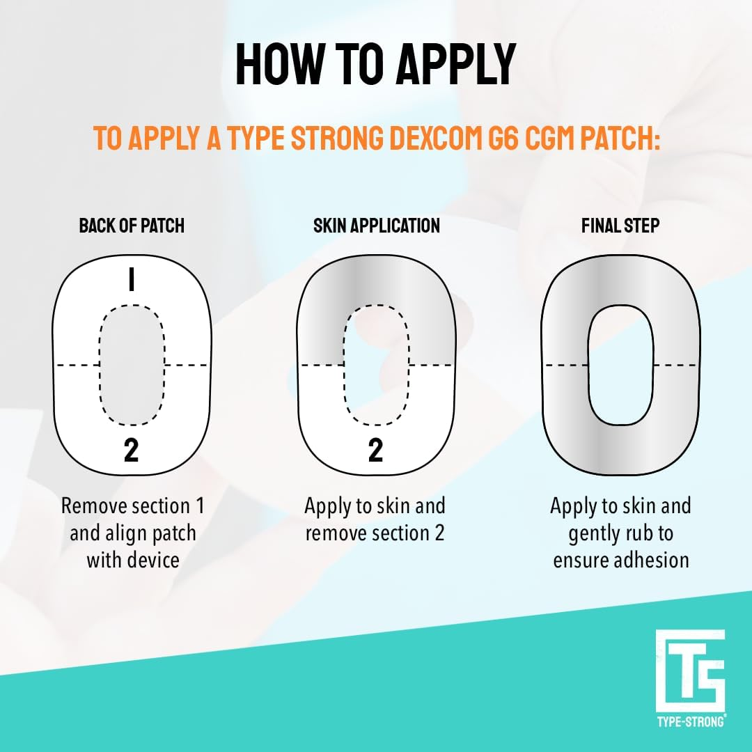 Dexcom G6 Adhesive Patches Waterproof. Hypoallergenic & Sweatproof Dexcom G6 Overpatch. Lasts up to 10 Days. Compatible with Dexcom G5 & G6. Pack of 20 image number 2