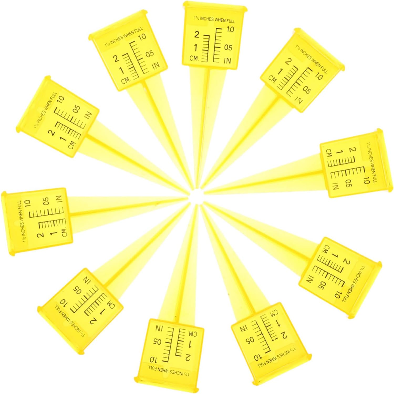 Homoyoyo 20Pcs Rain Gauge Outdoor Sprinkler Gauge with Wide Mouth Weatherproof Lawn Water Measurement Tool for Yards Gardens and Lawns Read Design for Precise Irrigation Monitoring image number 2