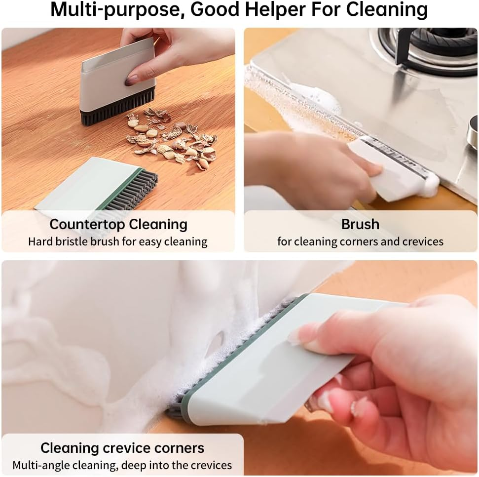 2PCS Shower Squeegees,Bathroom Squeegee for Shower, Silicone Squeegee for Mirrors,Squeegee Shower Cleaner for Cleaning Brush,Multi-Purpose Cleaner Tool Squeegee Brush for Bathroom and Tiles image number 4