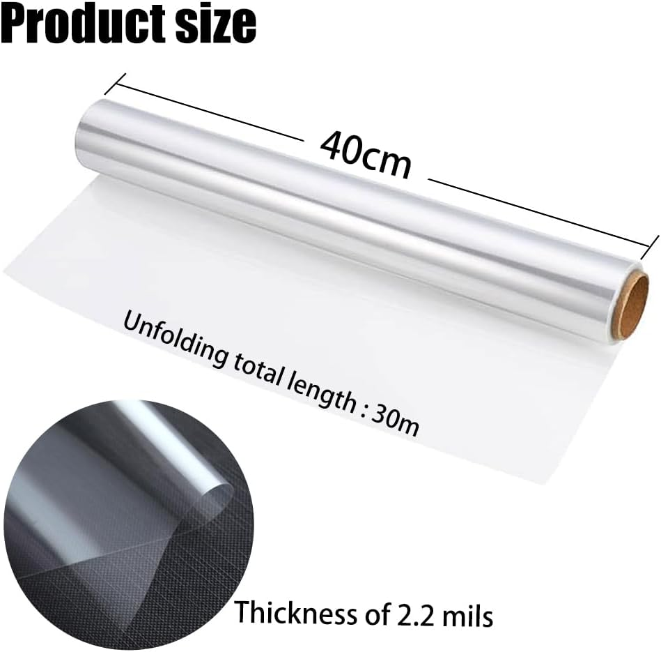Geli Cellophane Wrap Roll,40Cm X 30M (1.3Ft X 98.5Ft),Wrap Cellophane Bags -Wrapping Paper to Wrap Gift Baskets - Cellophane for Flower Gift Baskets Wrap (Clear) image number 3