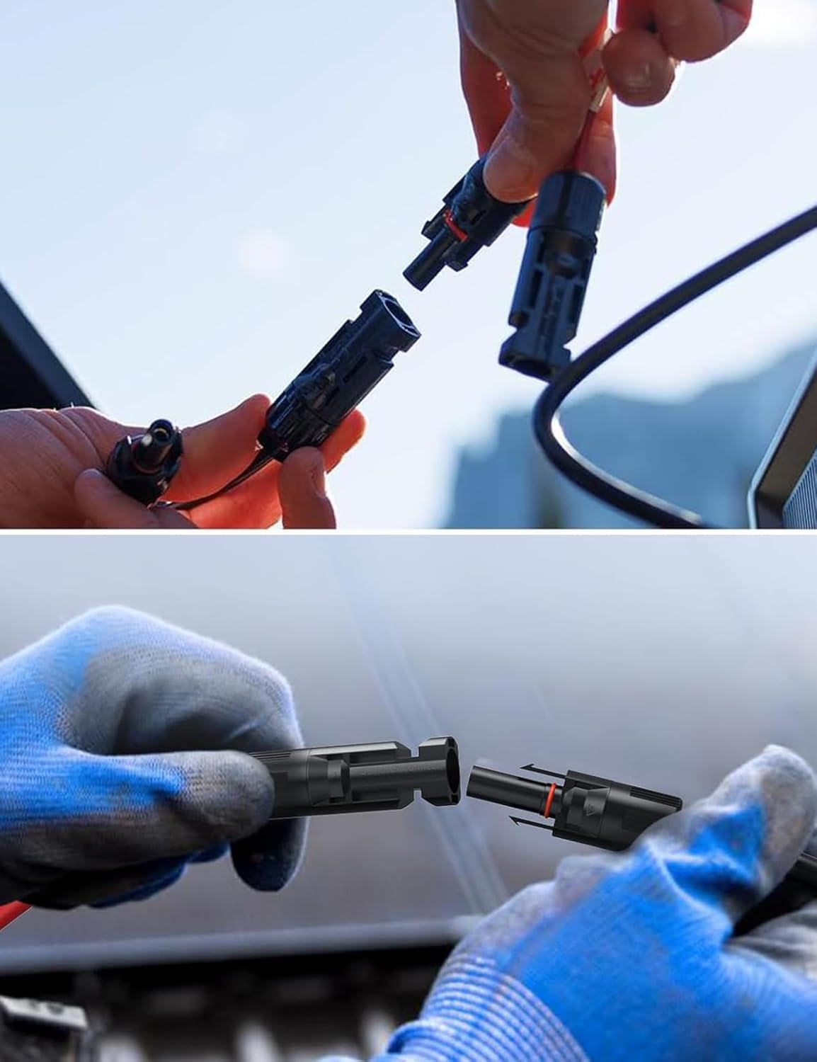 2M Solar Connector to DC 8Mm Adapter Cable, 12AWG+14AWG Solar Cable with DC8020/7909 Compatible with Jackery Explorer 160 240 500 1000, GZ Yeti Portable Power Station, Solar Generator, Solar Panel image number 3