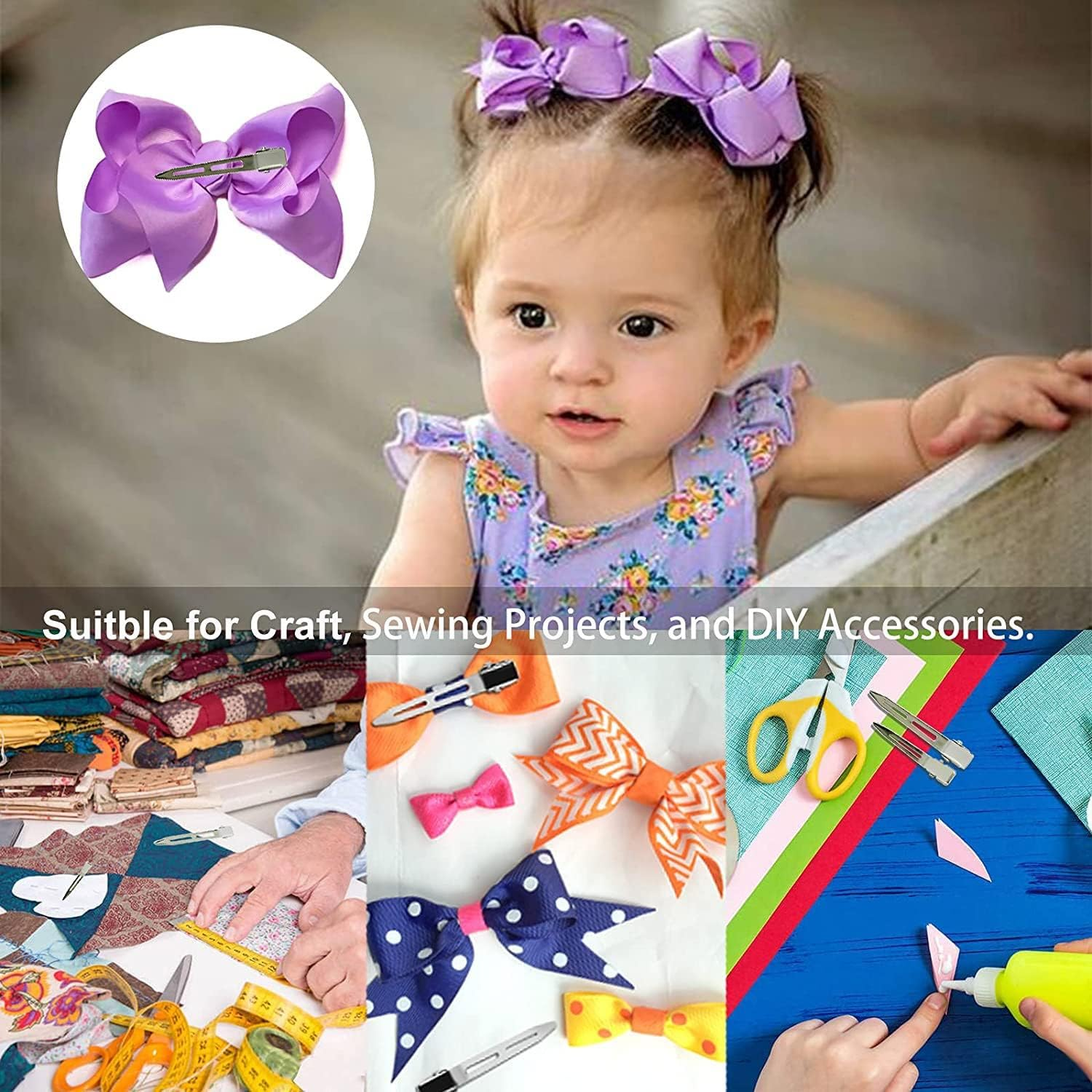 Pack of 60 Women'S Hair Clips, 4.4 Cm/5.5 Cm/9 Cm, Metal Hair Clips for Hairdressing Supplies, Hair Styling, Compartment Clips for Salon and Home Use, Silver image number 1